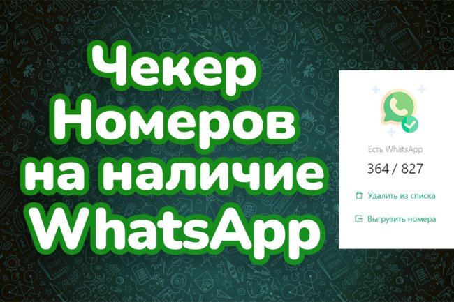 Чекер на наличие Ватсап - Валидатор баз номеров телефонов с Whatsapp